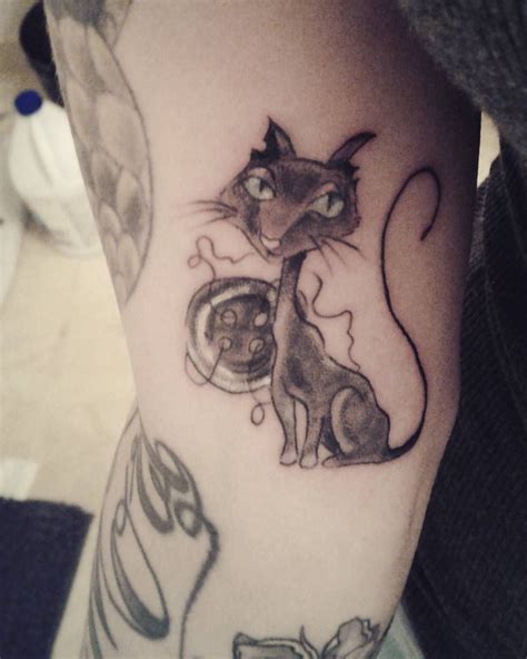 Coraline Cat Tattoo