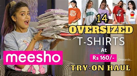 Meesho Oversize Trendy Tshirts Tryon Review Gimaashi Youtube