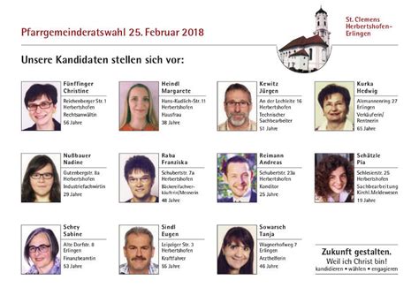 Kandidaten Zur Wahl Des Pfarrgemeinderates Bistum Augsburg