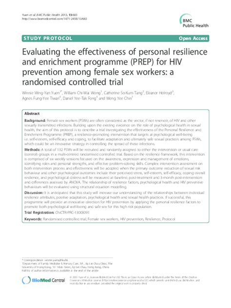 Pdf Evaluating The Effectiveness Of Personal Resilience And