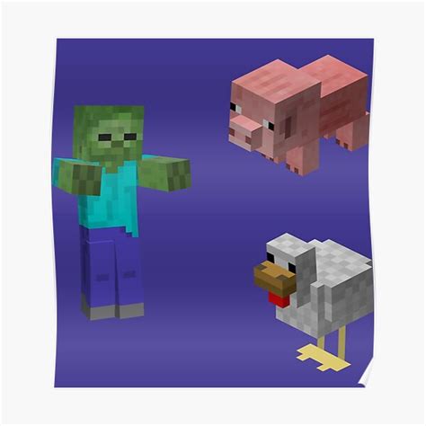 Minecraft Collection 2 Poster For Sale By Boscioguidena Redbubble