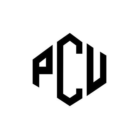 Pcu Letter Logo Design With Polygon Shape Pcu Polygon And Cube Shape