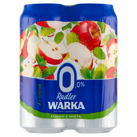 Warka Radler Piwo Bezalkoholowe Z Lemoniad O Smaku Jab Ka Z Mi T X