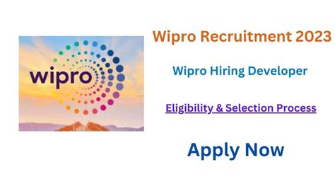 Wipro Recruitment 2023 Wipro Hiring Developer Apply Now