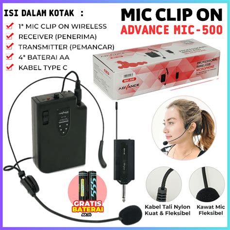 Jual Gratis Ongkir CODADVANCE Mic Clip On Mic 500 501 Mic Bando