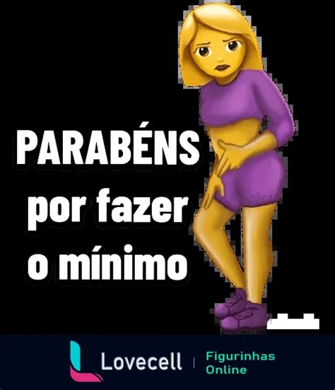 Figurinha Parabéns por fazer o mínimo para WhatsApp Lovecell