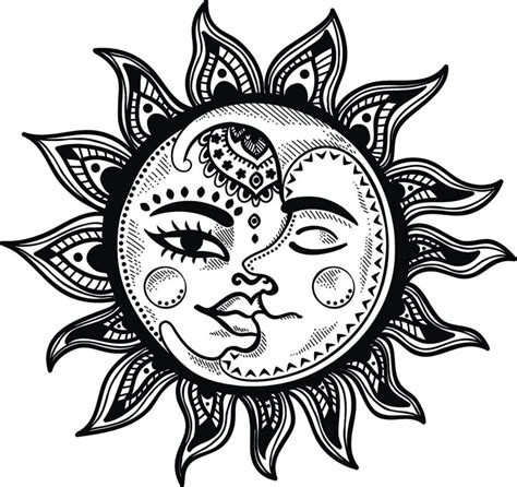 Sun And Moon Coloring Pages