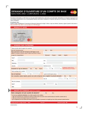 Fillable Online Yourapplication Demande D Ouverture D Un Compte De Base