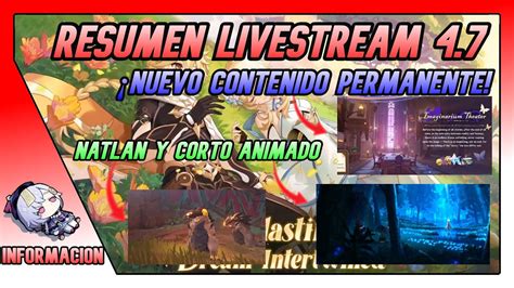 Resumen Livestream Nuevo Contenido Permanente Y Primer Vistazo A