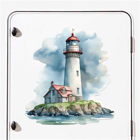 Autocollant Phare C Tier En Aquarelle Webstickersmuraux