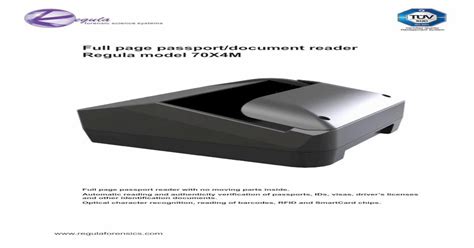 Pdf Full Page Passport Document Reader Regula Model 70x4m · 2018 08