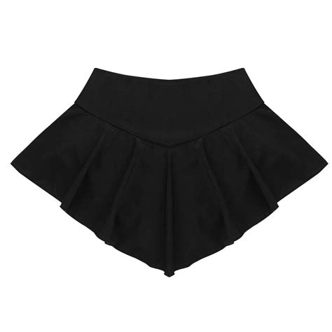 Sexy Women Flared Skate Micro Skirt Mini Costumes Ballroom Dancewear