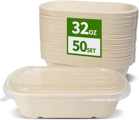 Amazon Aichef Pack Oz Paper Bowls With Lids For Salad Pasta