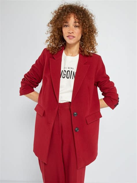 Veste De Tailleur Rouge Kiabi