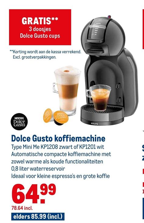 Dolce Gusto Koffiemachine Mini Me Kp Zwart Of Kp Wit Aanbieding