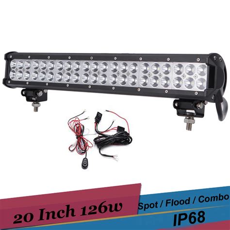 W Inch Led Light Offroad X Driving Light Bar Spot Flood Combo