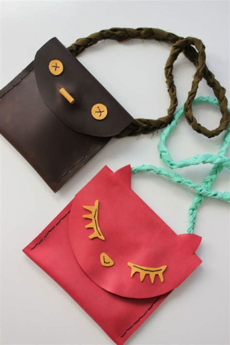 Leather Pouches for Kids DIY - A Beautiful Mess