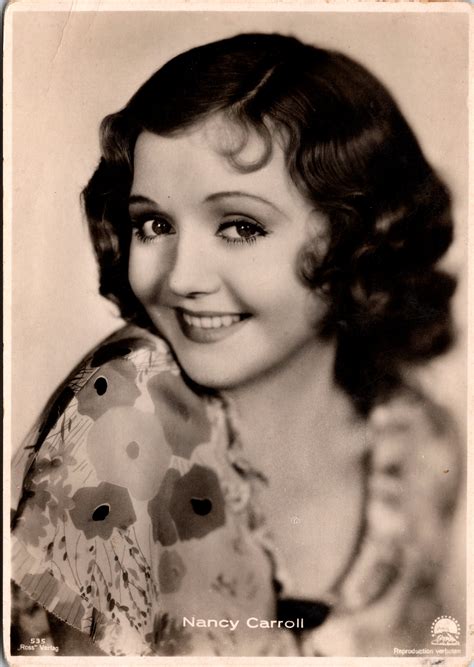 Pretty American Stage Film And Television Actress Nancy Carroll