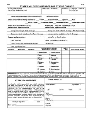 Fillable Online Alseib IB03 1014 STATE EMPLOYEES MEMBERSHIP STATUS Fax