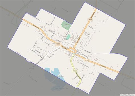 Map of Groveton city, Texas