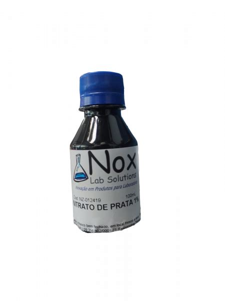 Solução Nitrato De Prata 1 100ml Soluções Nox Solutions