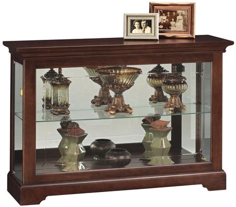 Howard Miller Cabinets Short Curio Cabinet With 1 Glass Shelf Prime Brothers Furniture Curio