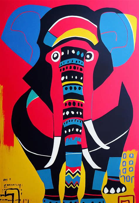 Tribal Ethnic Elephant Mixed Media by Sampad Art - Fine Art America