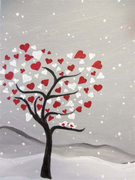 Valentine's Day Canvas Painting Ideas Easy - pic-lard