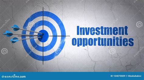 Finance Concept Target And Investment Opportunities On Wall Background