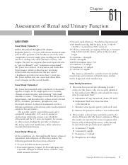 Case Study Renal 1 Pdf Chapter 61 Assessment Of Renal And Urinary