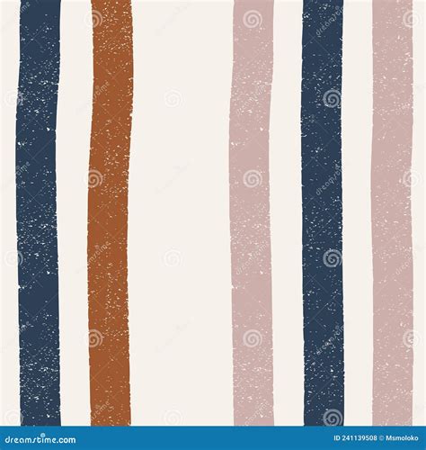 Irregular Textured Hand Drawn Stripe Seamless Pattern Stock Vector