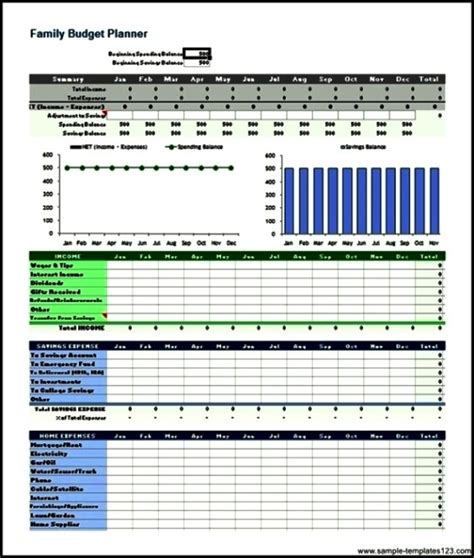 Family Budget Planner Excel