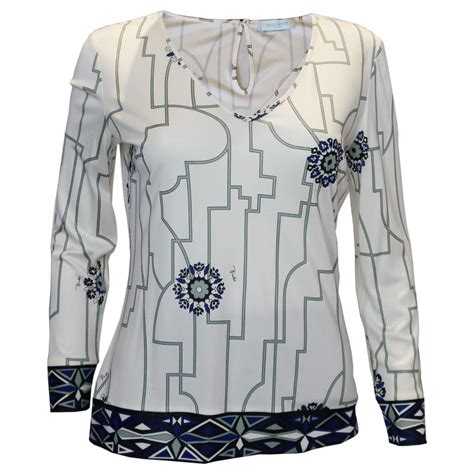 Emilio Pucci Vintage Cotton Button Up Shirt 1970s For Sale At 1stdibs