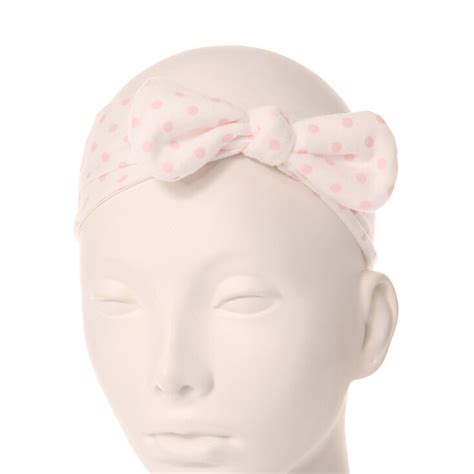 Claires Club Polka Dot Headwrap White Claires