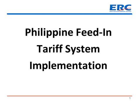 Ppt Philippine Feed In Tariff System Implementation 1 Pdfslidenet