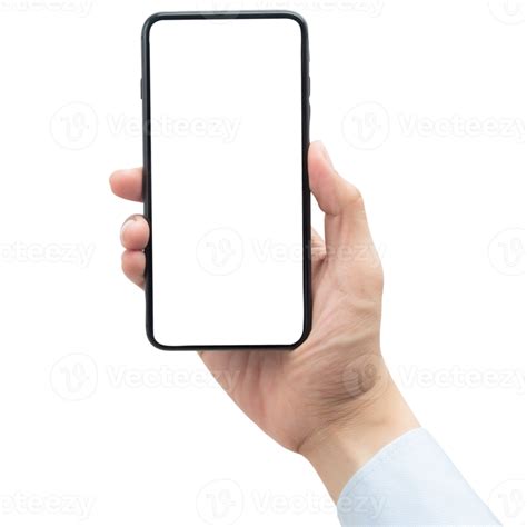 Hand Holding Phone Mockup Cutout Png File 8534738 Png