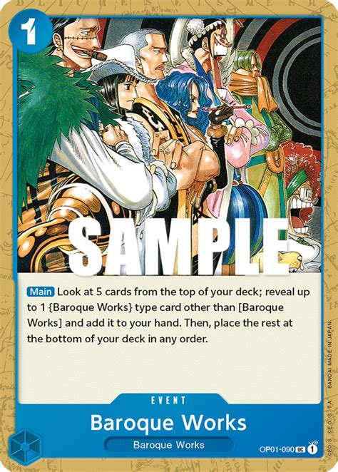 OP01 090 Baroque Works Card One Piece Player