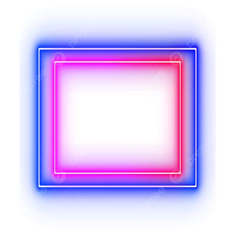 Dual Color Neon Border Neon Border Neon Border Transparent Blue Neon