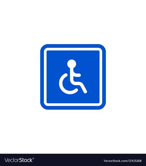 Only Disabled Person Parking Roadsign Isolated Vector Image