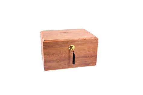 Solid Cedar Urns With Small Lock Eco Verde Funeral Supplies