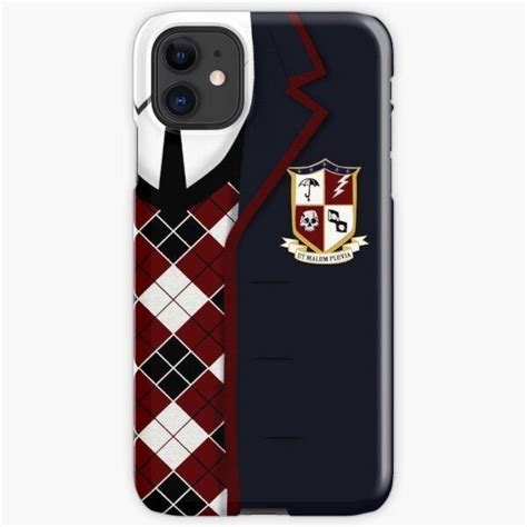 An Iphone Case With The Crest And Coat Of Arms On It In Red And Black