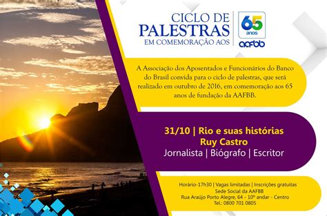 Confira A Programação Do Ciclo De Palestras Em Comemoração Aos 65