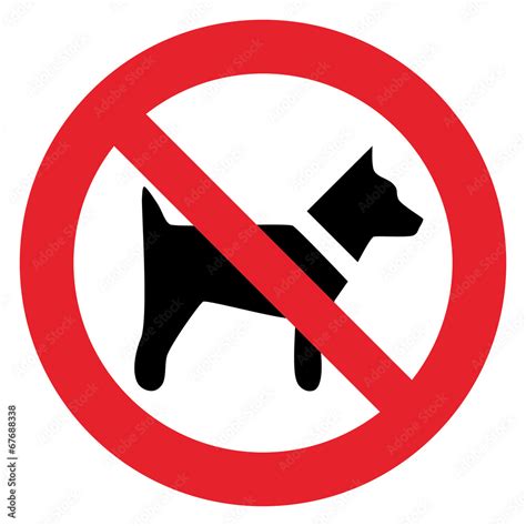 Prohibition sign FORBID DOG AREA Stock Vector | Adobe Stock