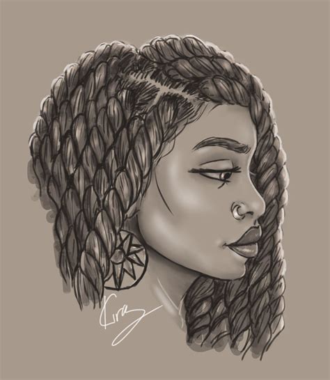 How To Draw African Hair