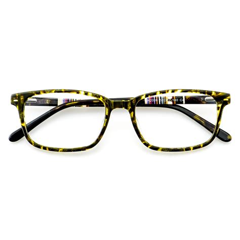 H2006 Rectangle Floral Eyeglasses Frames | Leoptique