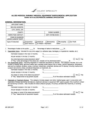 Fillable Online Durable Medical Equipment Fax Email Print Pdffiller