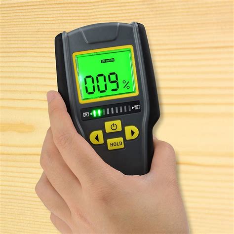 Digital Pinless Non Invasive Inductive Moisture Meter Tricolor Bar