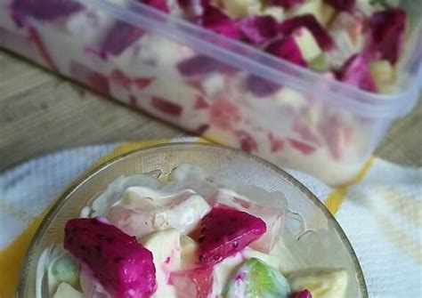 Resep Salad Buah Naga 9 Oleh Dina Khansa Cookpad