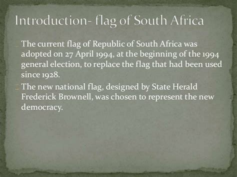 South Africa Flag History