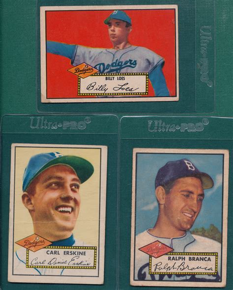 Lot Detail Topps Lot Of Dodgers W Erskine